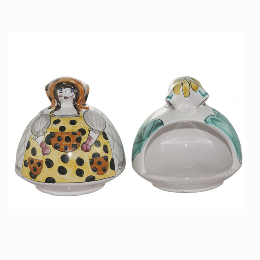 Low doll sponge holder - VIETRI CERAMICS - the excellence artisan pottery  made in Italy