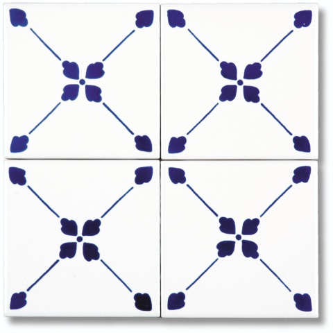 Piastrelle dipinte a mano - 10x10  cm Decoro Maiori