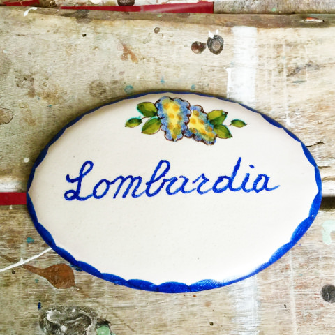 Targa per porta da personalizzare con nome realizzata in Ceramica di Vietri  - CERAMICA VIETRESE - Eccellenza Artigianale Made in Italy