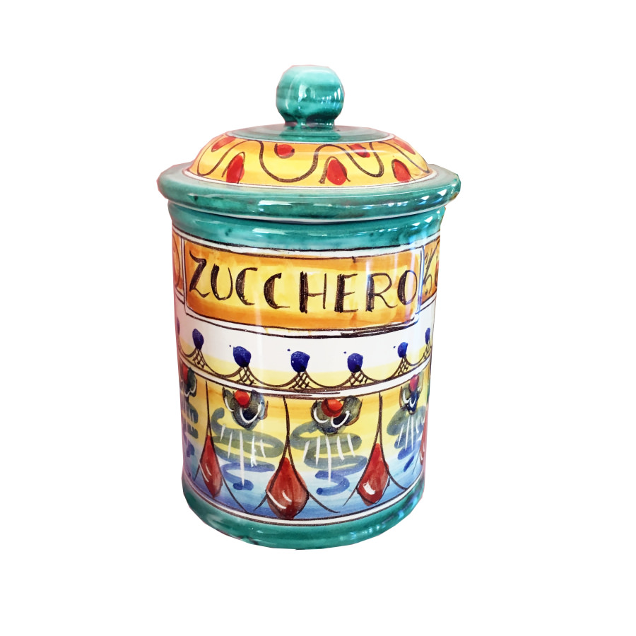 Barattolo in ceramica di Vietri - Decoro Casa Reale - CERAMICA VIETRESE -  Eccellenza Artigianale Made in Italy
