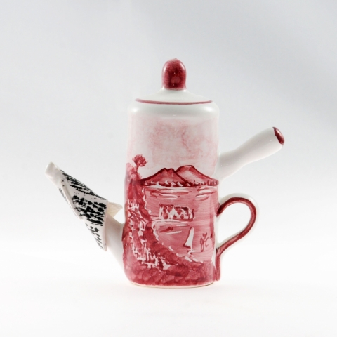 Macchina del Caffè classica  'Napoletana' in ceramica -  anche come bomboniere