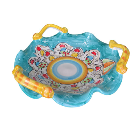 Coppa tre manici lisci - Decoro Casette