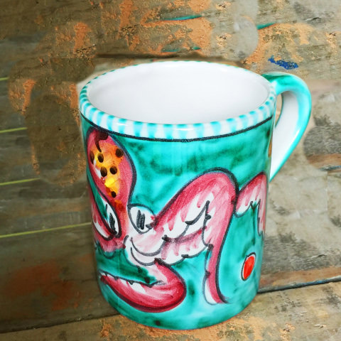 Tazza tipo Mug da Tè o caffè Americano Decoro Pesci