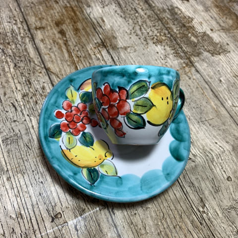 Tasse à café avec soucoupe - Fruit