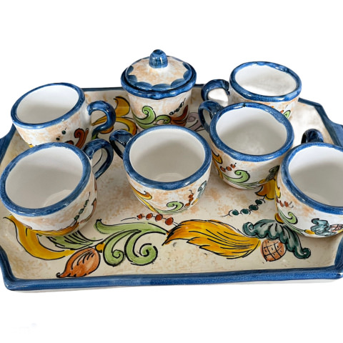Tazzine da Caffè - Decoro Barocco Spugnato