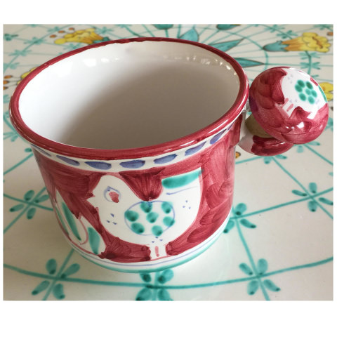 Sotto bottiglia con tappo in ceramica di Vietri