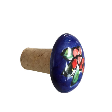 Tappo per bottiglie in ceramica di Vietri e sughero