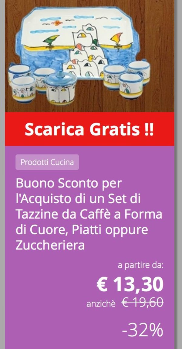 The OFFERS of Ceramica Vietrese now on www.napolideal.it 