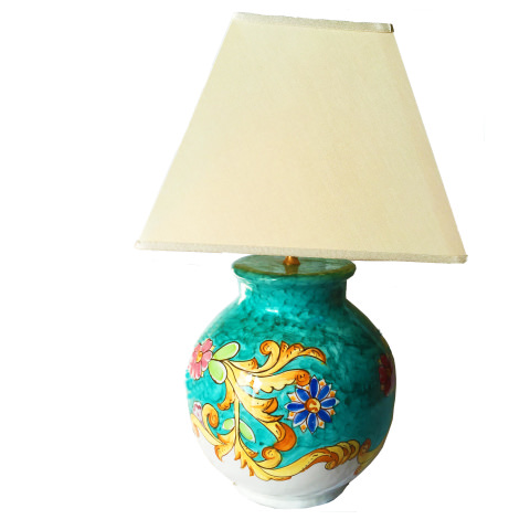 Lampada Lume in forma panciuta - Decoro Barocco