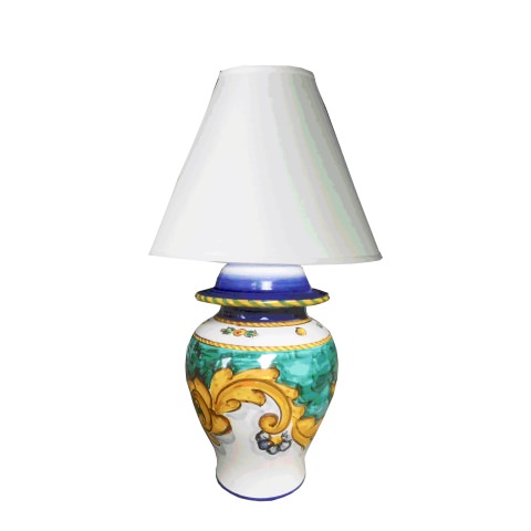 Lume lamp in Vietri ceramic Baroque decoration