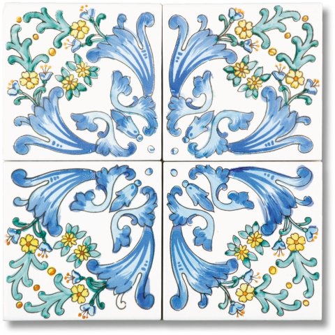 Piastrelle in ceramica dipinta a mano - 10x10 e 20x20 cm