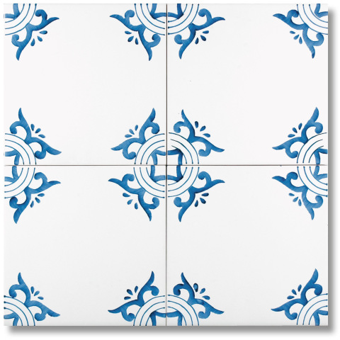 Piastrelle in ceramica dipinta a mano - 20x20 