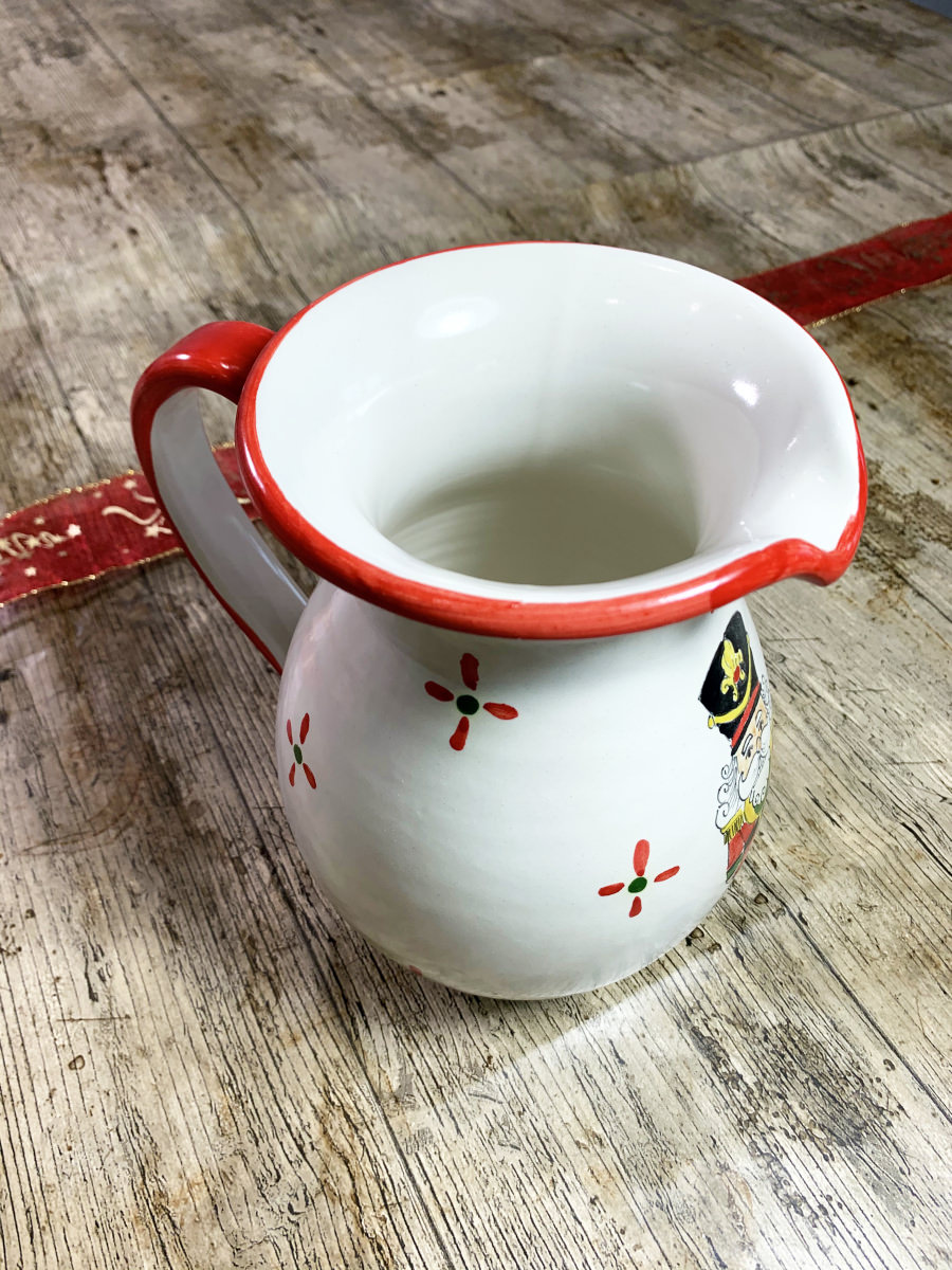 Brocca Di Natale In Ceramica A Tema Gnomo - 18,5 X 17 X 12 Cm, Per Bevande, Cocktail E Decorazione