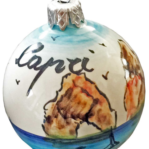 Pallina di  Natale decorata con paesaggi