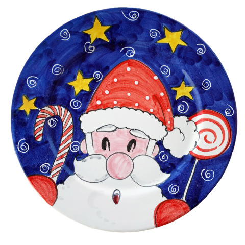 Piatto Natalizio Panettone - Babbo Natale
