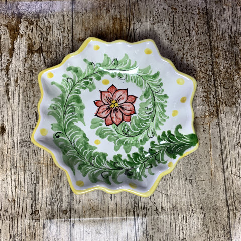 Plato estrella decoración navideña