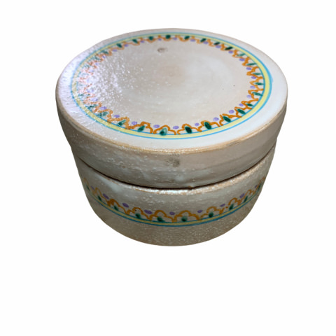 Scatola tonda in Ceramica Vietrese