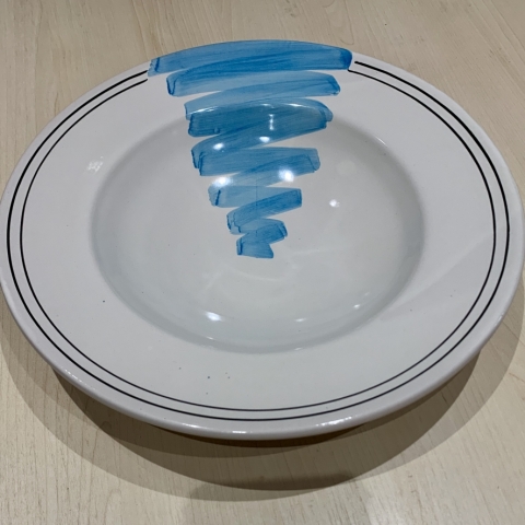 Piatto Fondo a Falda Larga - colore Azzurro
