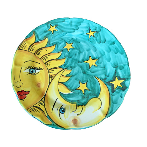 Sotto Piatto diametro 30 cm Decoro Sole Luna Stelle 