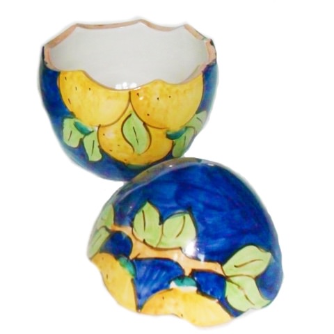 Uova di Pasqua in ceramica di Vietri - decoro Limoni