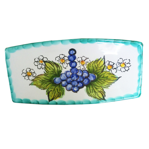 decoro uva blu mezzo fondo  bianco