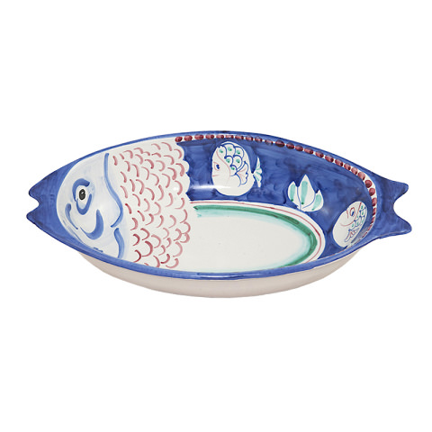 Cabilock 12 Pollici di Pesce a Forma di Pesce di 12 Pollici Piano di Pesce Ceramica Vassoio per Cucina Cucina Servizio di Tavola per La Cucina per La Casa 