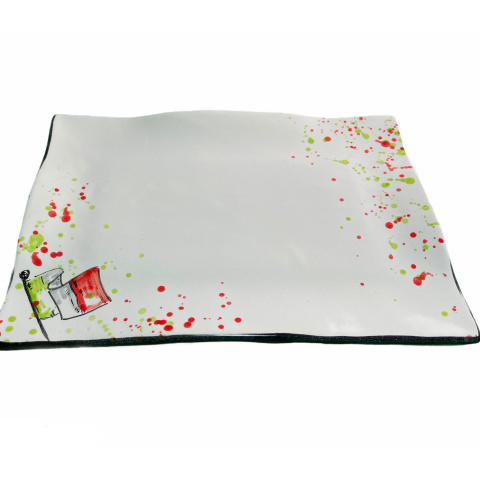 Piatto Rettangolare Ad Onda 33x23 cm Decoro 'A Cascat'