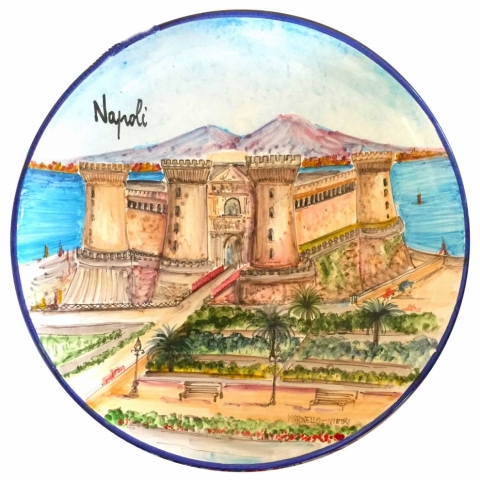 Piatto Murale Artistico - Vedute di Napoli