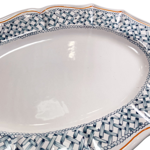 Piatti Tipo Ovale Merlato Decoro Intreccio