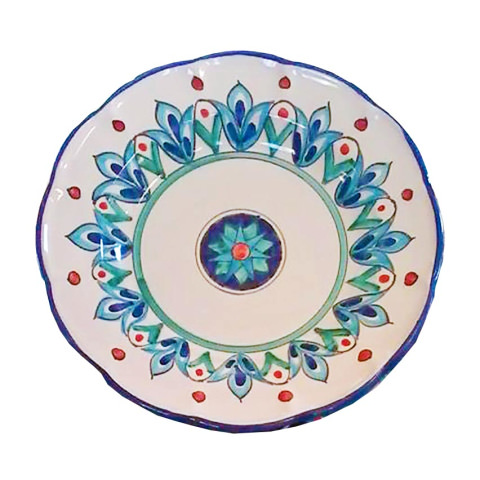 Piatti Tipo Vietri Decoro Geometrico