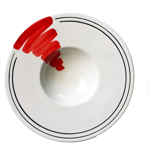 Piatto Fondo in Ceramica Vietrese - a Falda Larga - Design Gran Gourmet