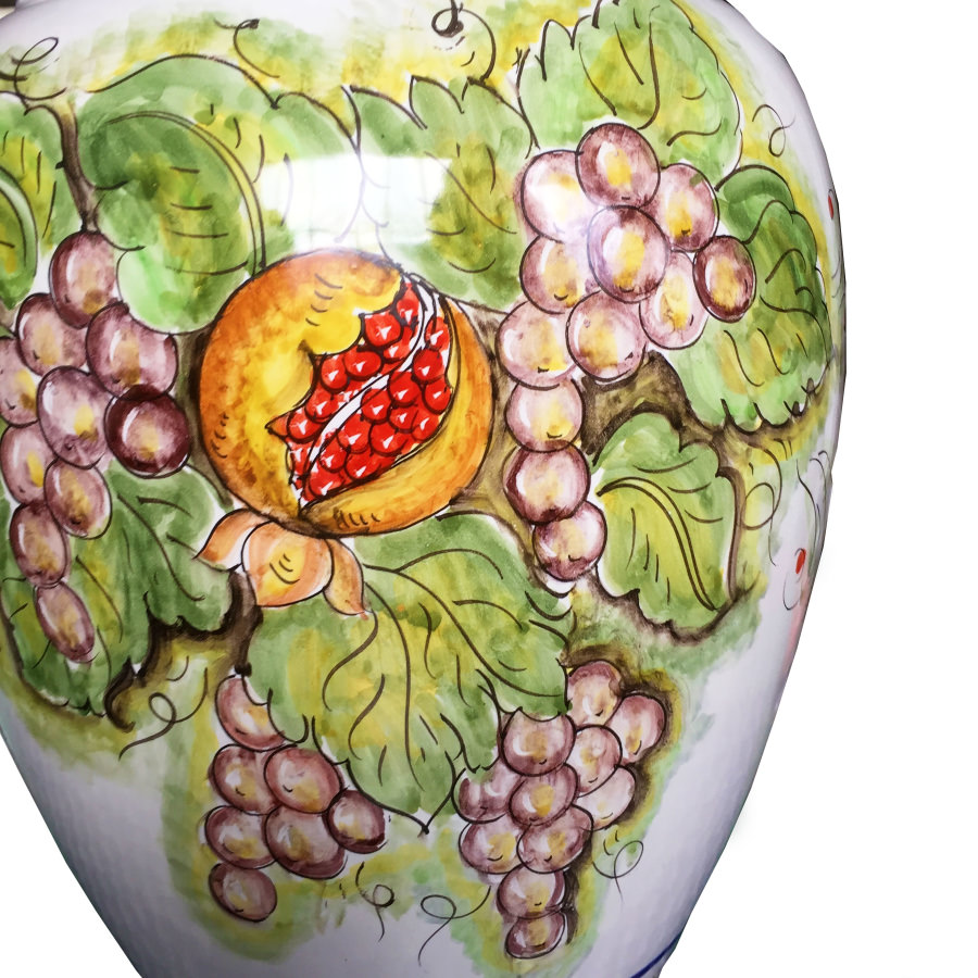 Alzata centrotavola - Decoro Frutta - CERAMICA VIETRESE - Eccellenza  Artigianale Made in Italy