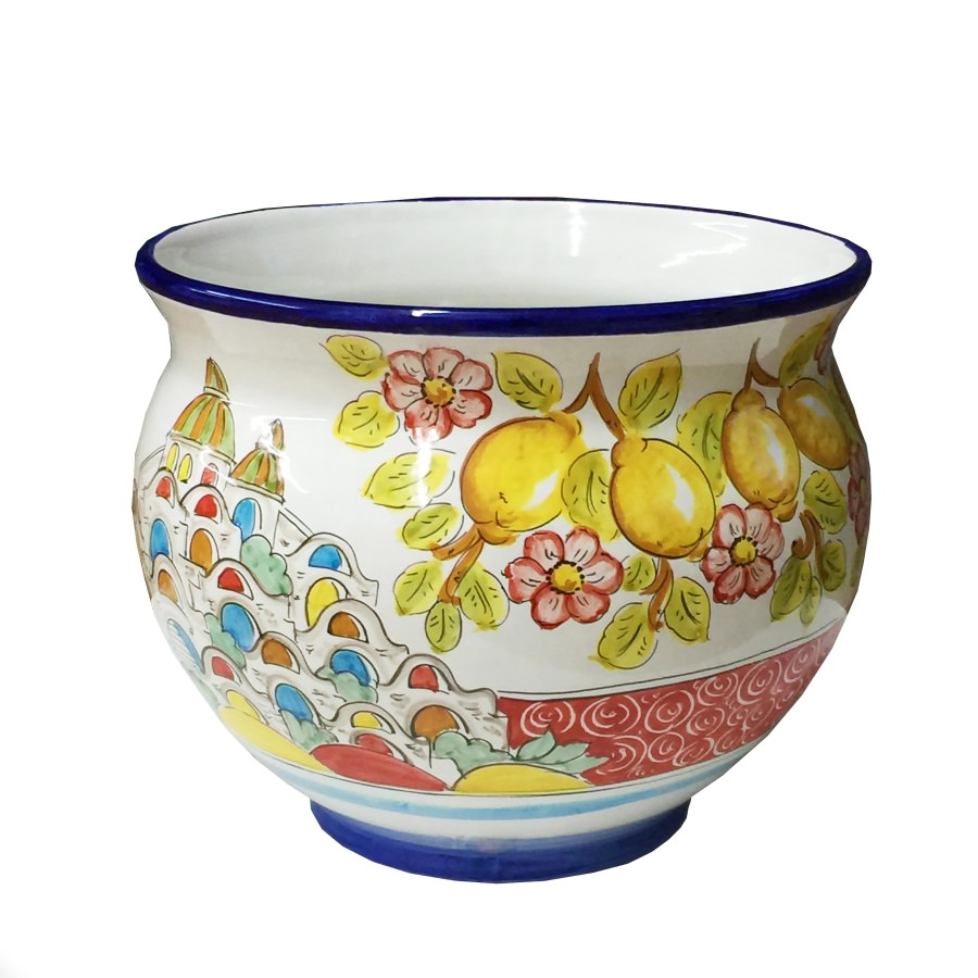 Cachepot Porta Vaso in Ceramica di Vietri Fiorato | Artigianato Vietri