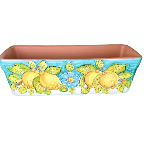 Vaso per piante e fiori - Decoro Limoni con Fiori